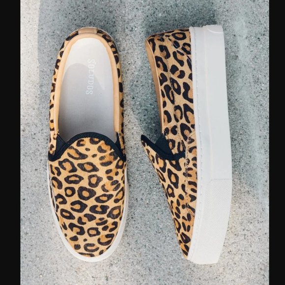 Soludos Leopard Bondi Platform Sneaker Flats 10 41 - Picture 4 of 10